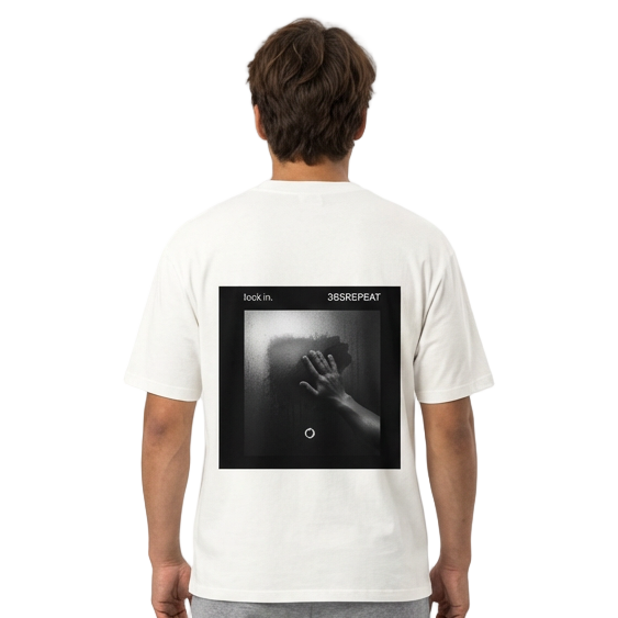 "lock in" Oversized Perfomance Tee "Mirror" Print